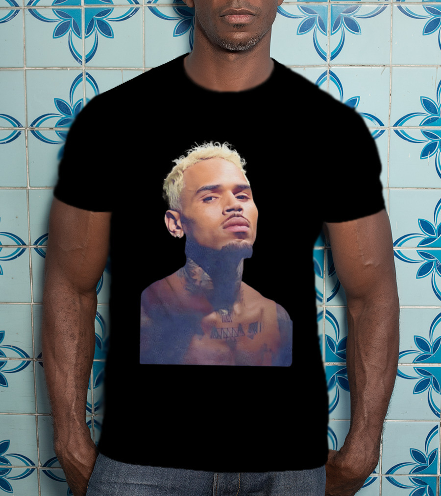 Chris Brown Blond Hair Tattoo T-Shirt