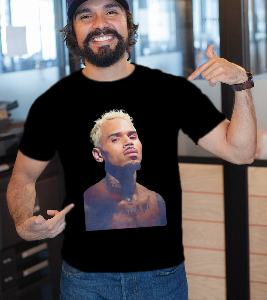 Chris Brown Blond Hair Tattoo T-Shirt