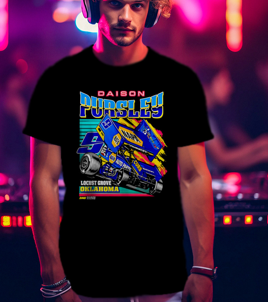 Daison Pursley Locust Grove Oklahoma Sprint Car Racing 9 Team T-Shirt