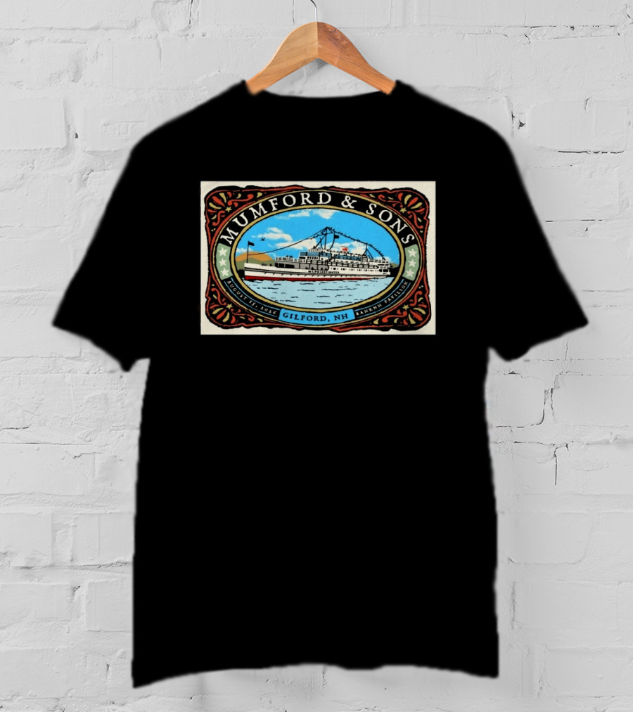 Mumford & Sons BankNH Pavilion Gilford NH August 15 2026 With Steamboat T-Shirt