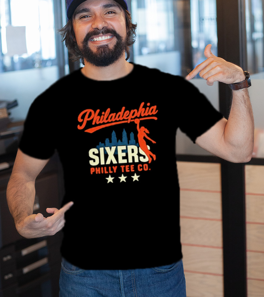 Philadelphia Sixers Philly Co Skyline Basketball T-Shirt
