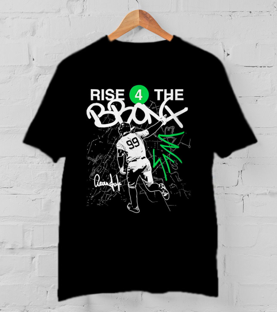 Rise 4 The Bronx Aaron Judge 99 Baseball Graffiti T-Shirt
