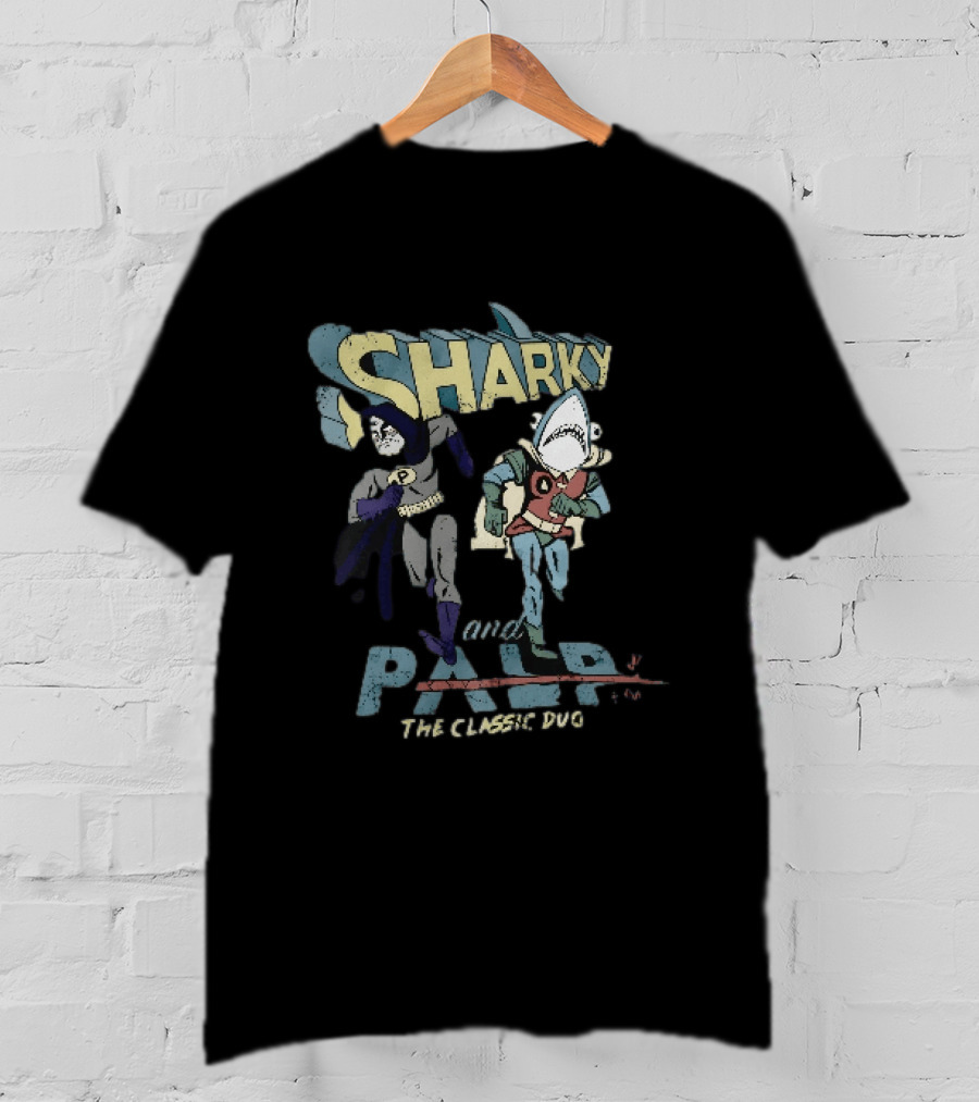 Sharky And Palp The Classic Duo Vintage Superhero T-Shirt