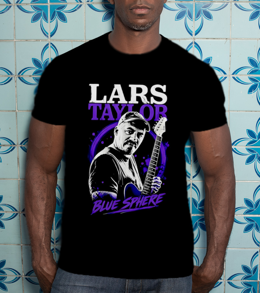 Lars Taylor Blue Sphere Smooth Jazz Guitarist T-Shirt