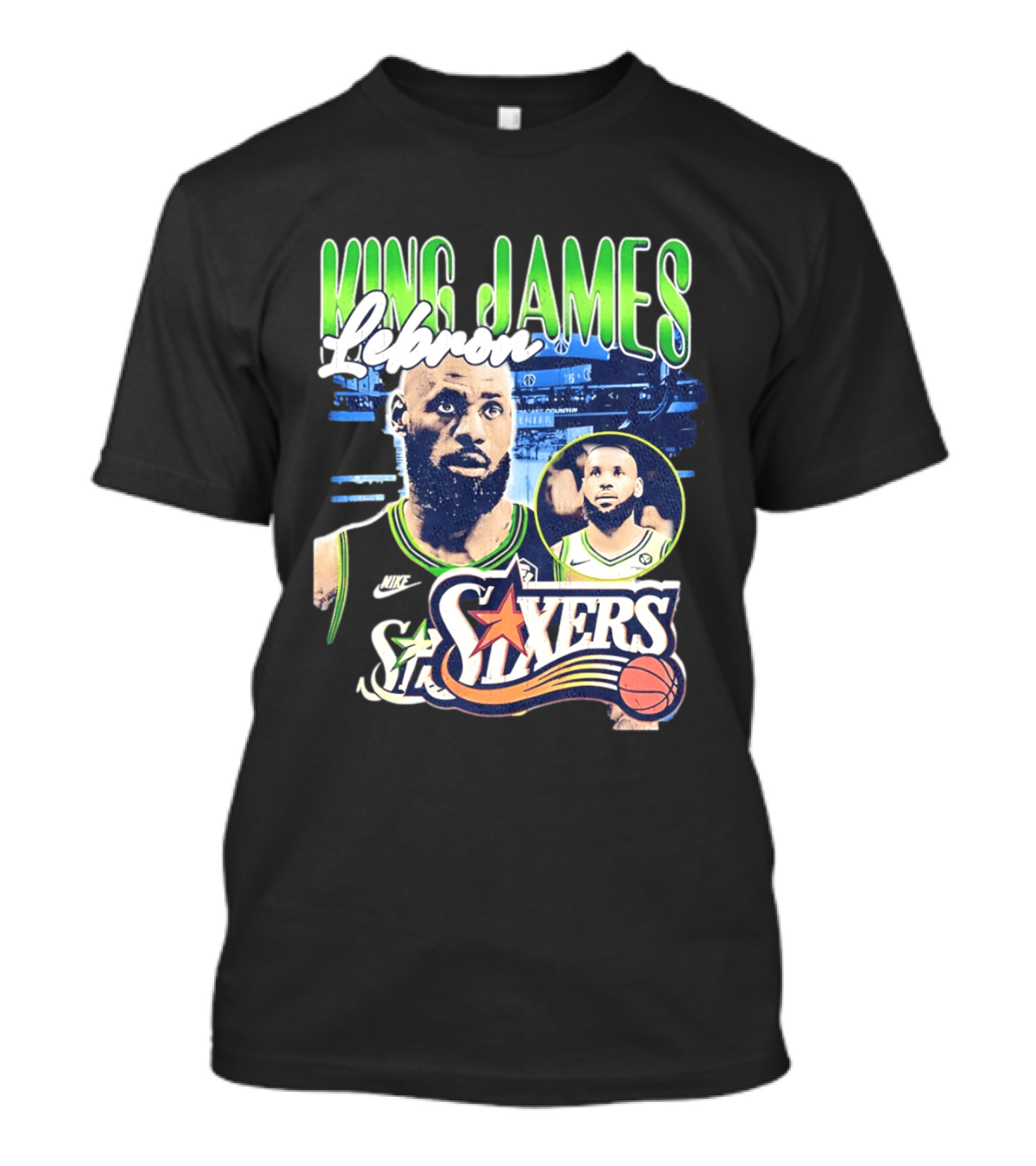 LeBron King James Sixers Philadelphia 76ers NBA Basketball Nike T-Shirt