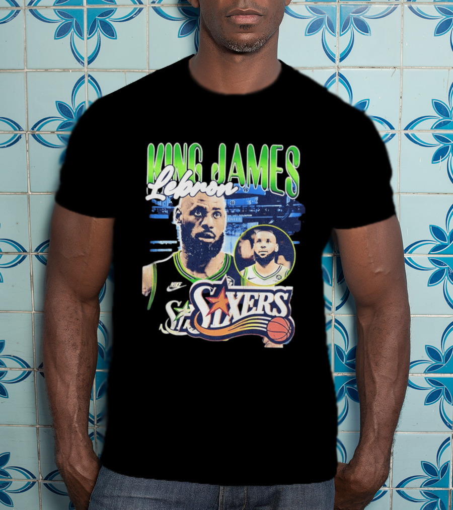 LeBron King James Sixers Philadelphia 76ers NBA Basketball Nike T-Shirt