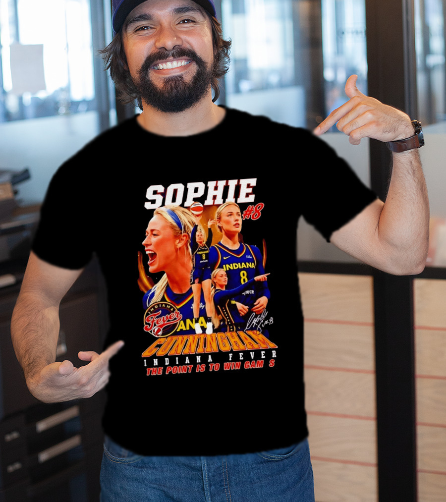 Sophie Cunningham Indiana Fever #8 The Point Is To Win Games 2026 T-Shirt