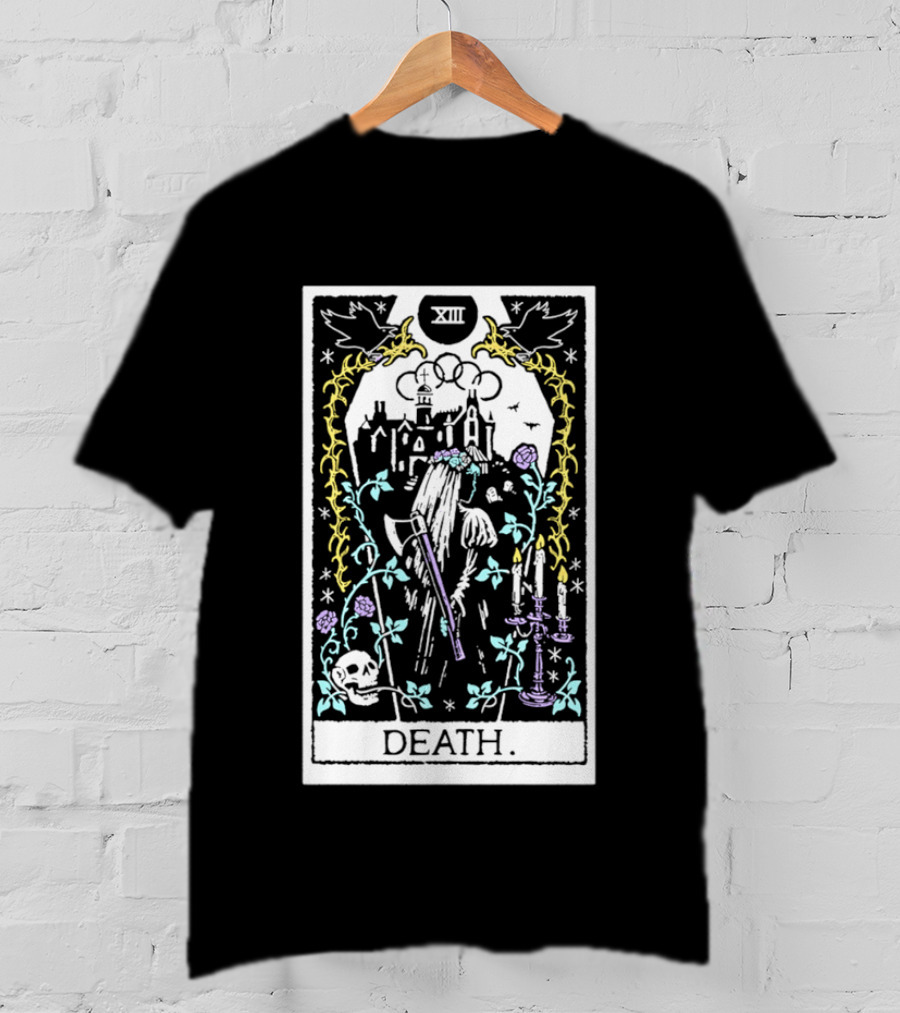 XIII Death Tarot Card Gothic Skull And Scythe T-Shirt
