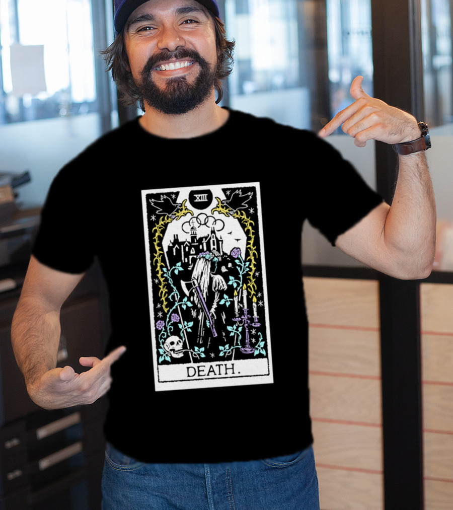 XIII Death Tarot Card Gothic Skull And Scythe T-Shirt