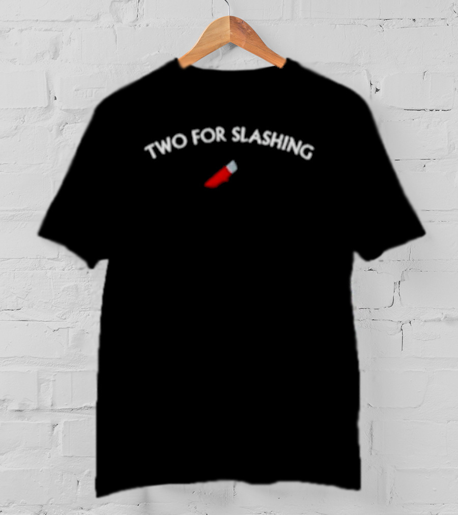Two For Slashing Horror Movie Slasher Knife T-Shirt