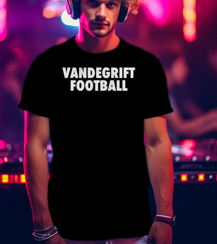 Vandegrift Football Block Lettering Stacked T-Shirt