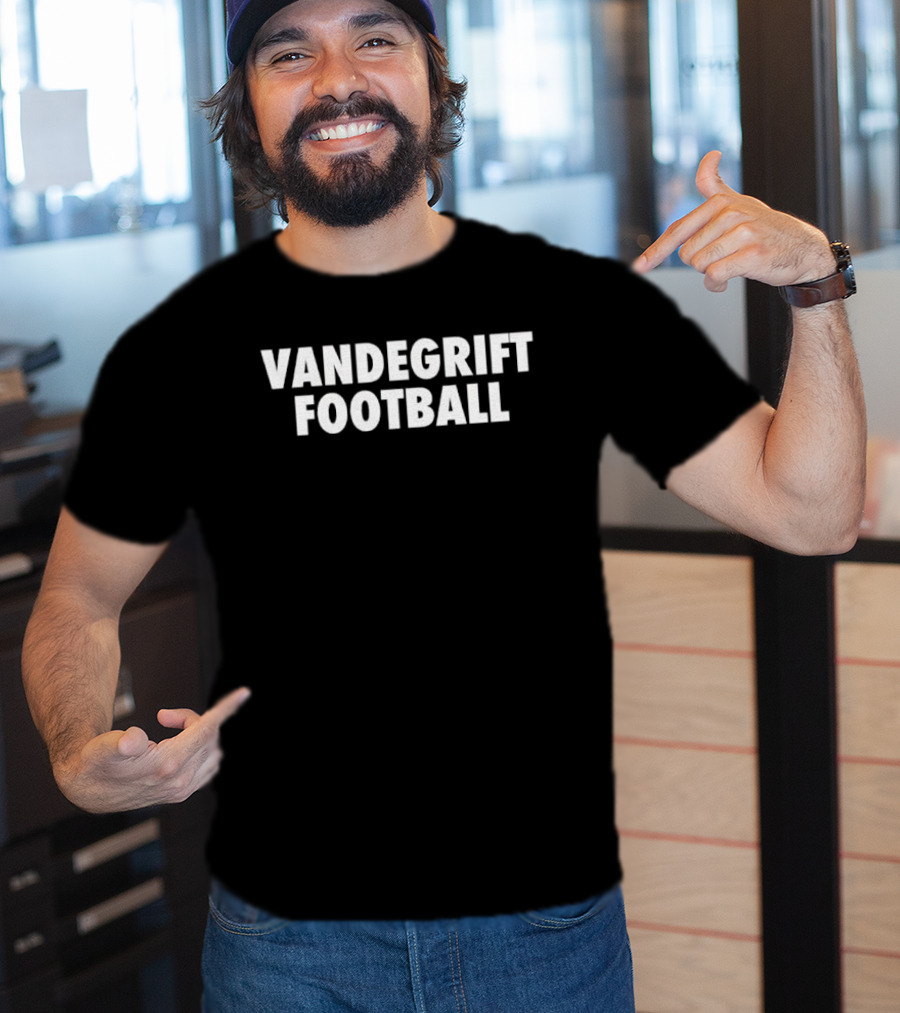 Vandegrift Football Block Lettering Stacked T-Shirt