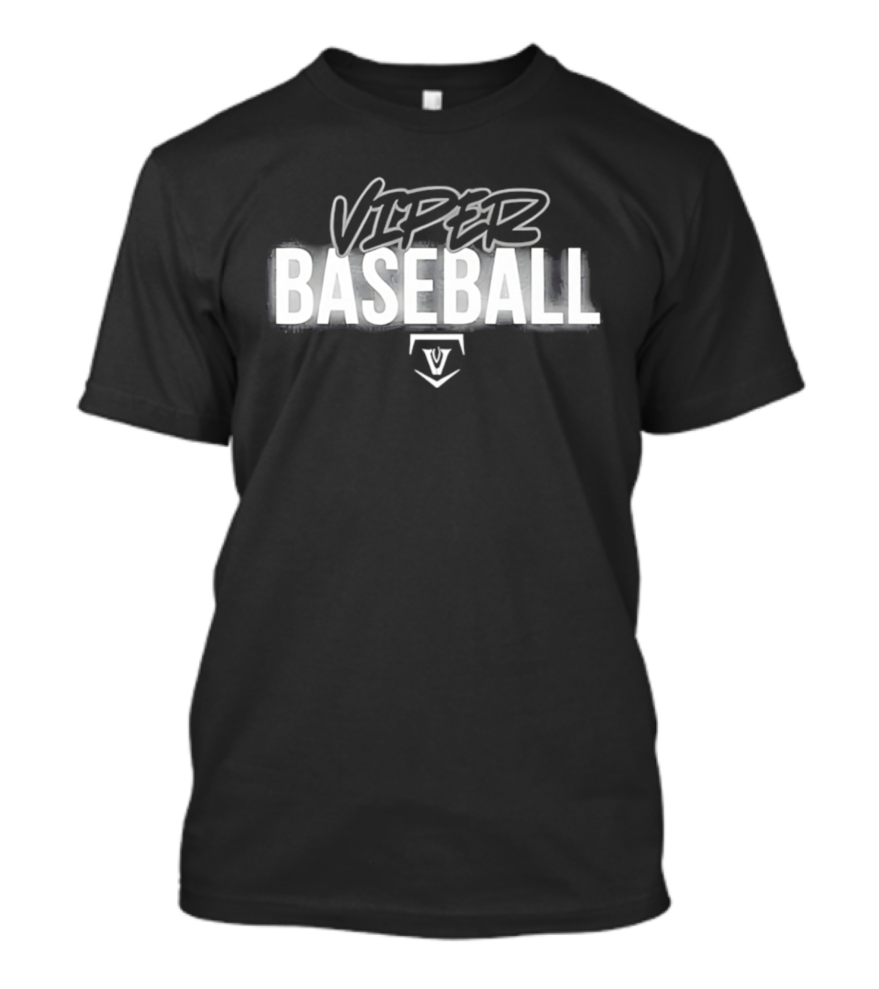 Viper Baseball Home Plate Spray Paint Stencil T-Shirt