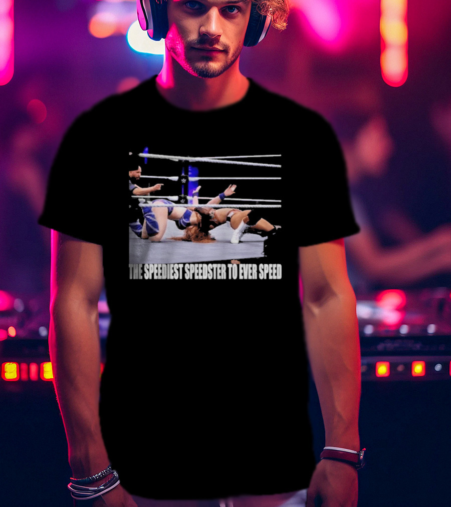 Wrensday Evolved The Speediest Speedster Wrestling Action Sequence T-Shirt
