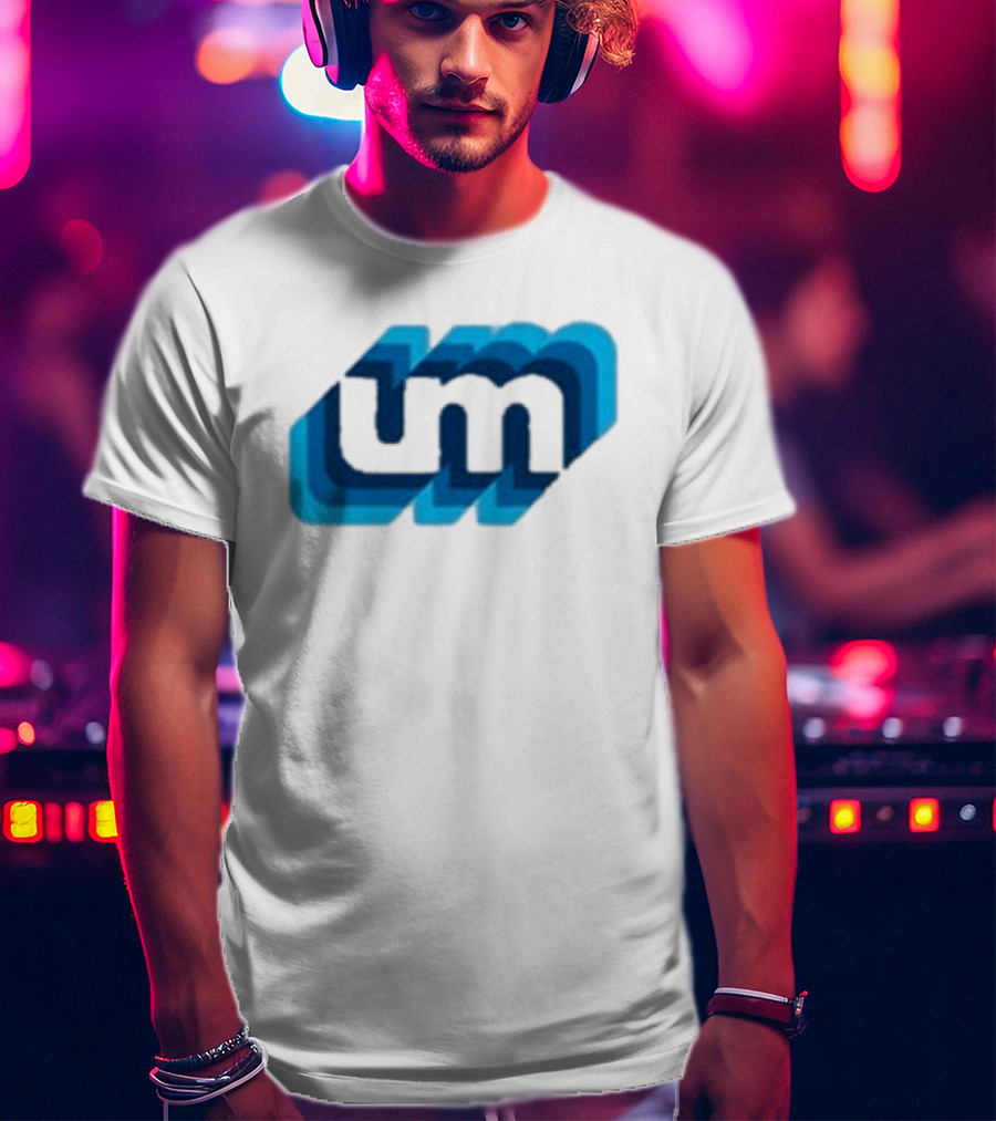 Umphrey's Mcgee Triple Wide Youth UM Overlapping Blue Letters T-Shirt