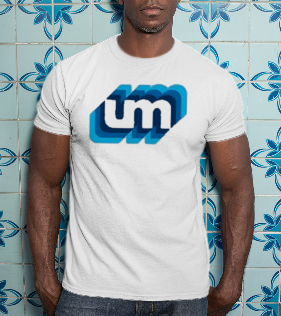 Umphrey's Mcgee Triple Wide Youth UM Overlapping Blue Letters T-Shirt