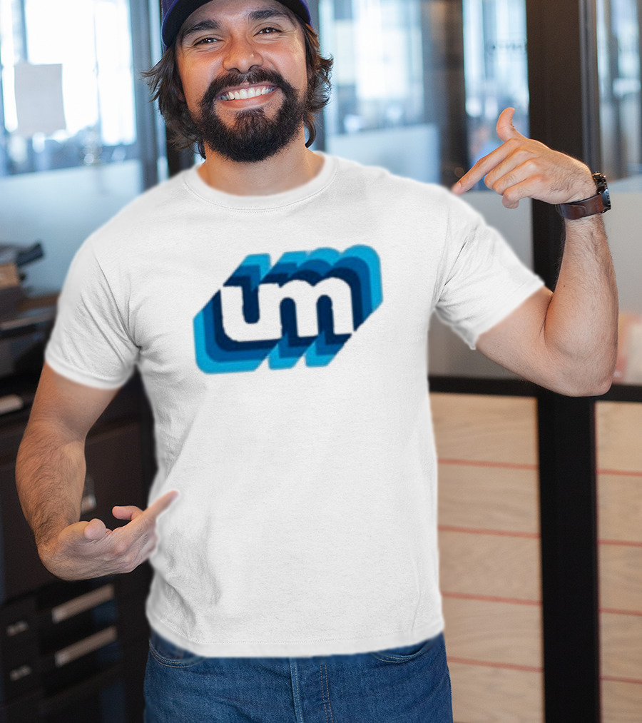 Umphrey's Mcgee Triple Wide Youth UM Overlapping Blue Letters T-Shirt