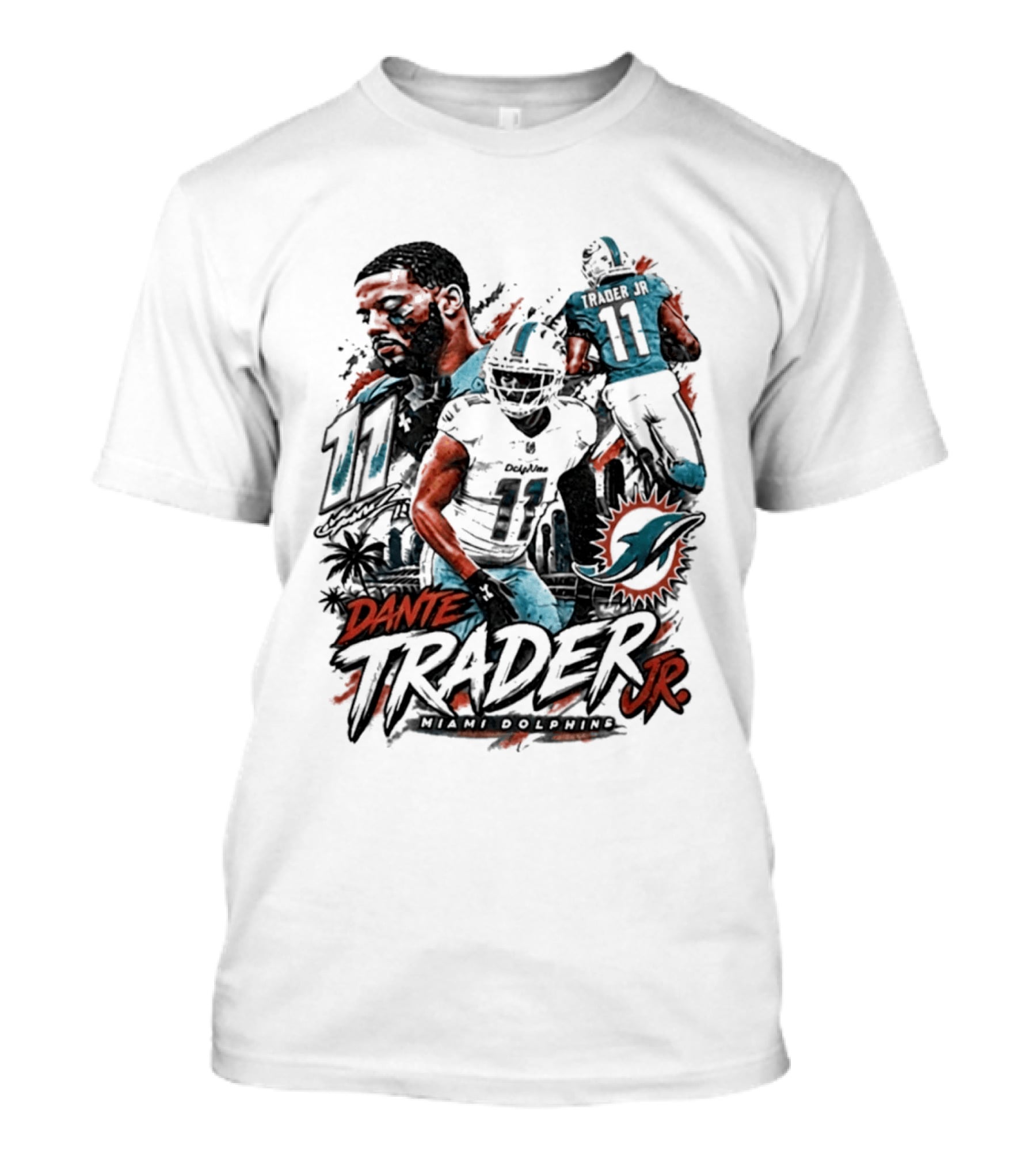 Dante Trader Jr Miami Dolphins 11 Football 2026 T-Shirt