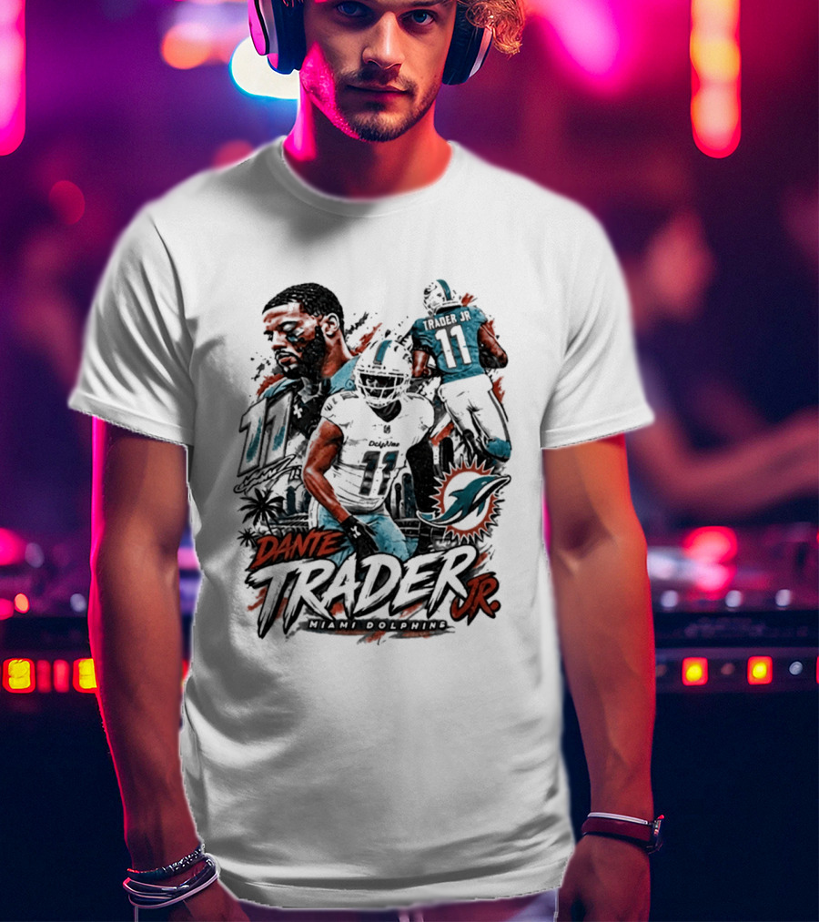 Dante Trader Jr Miami Dolphins 11 Football 2026 T-Shirt