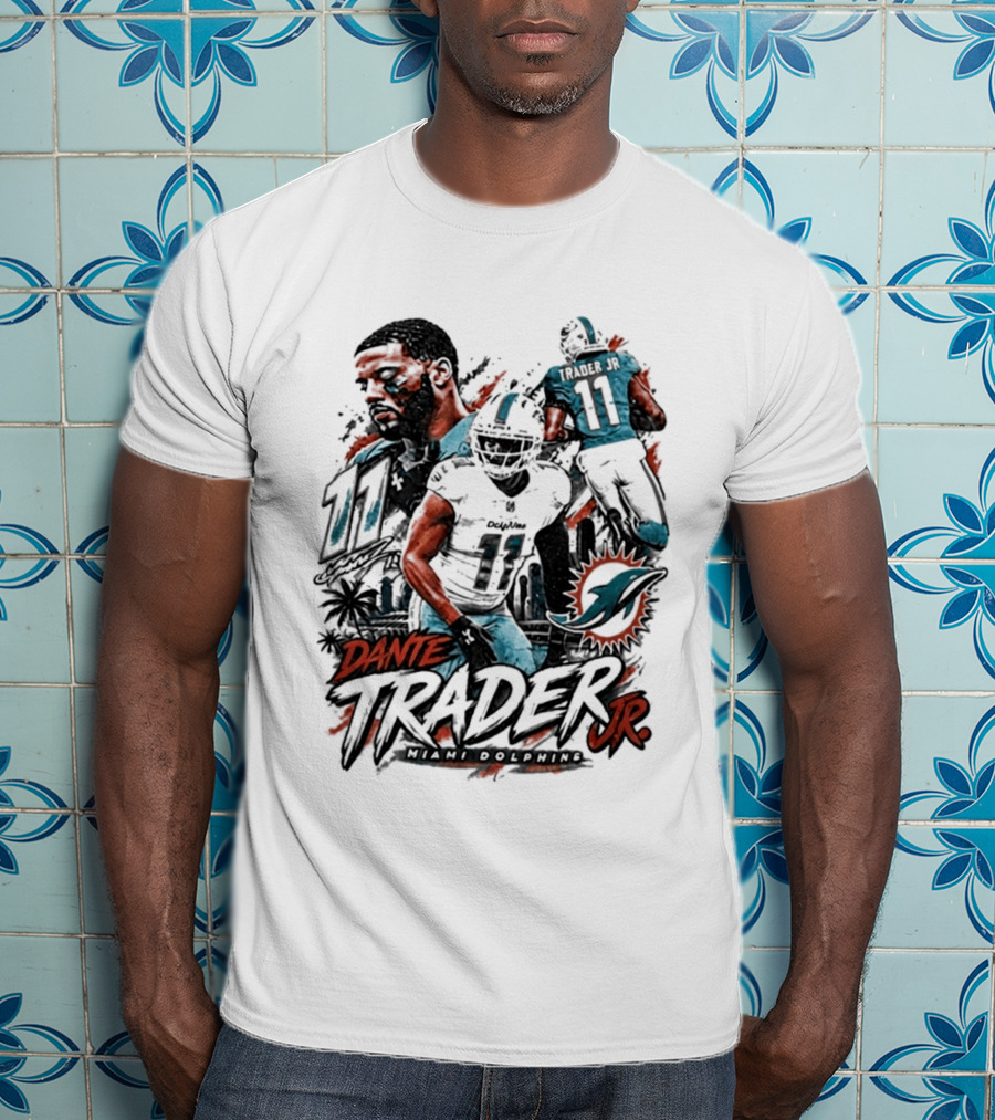 Dante Trader Jr Miami Dolphins 11 Football 2026 T-Shirt