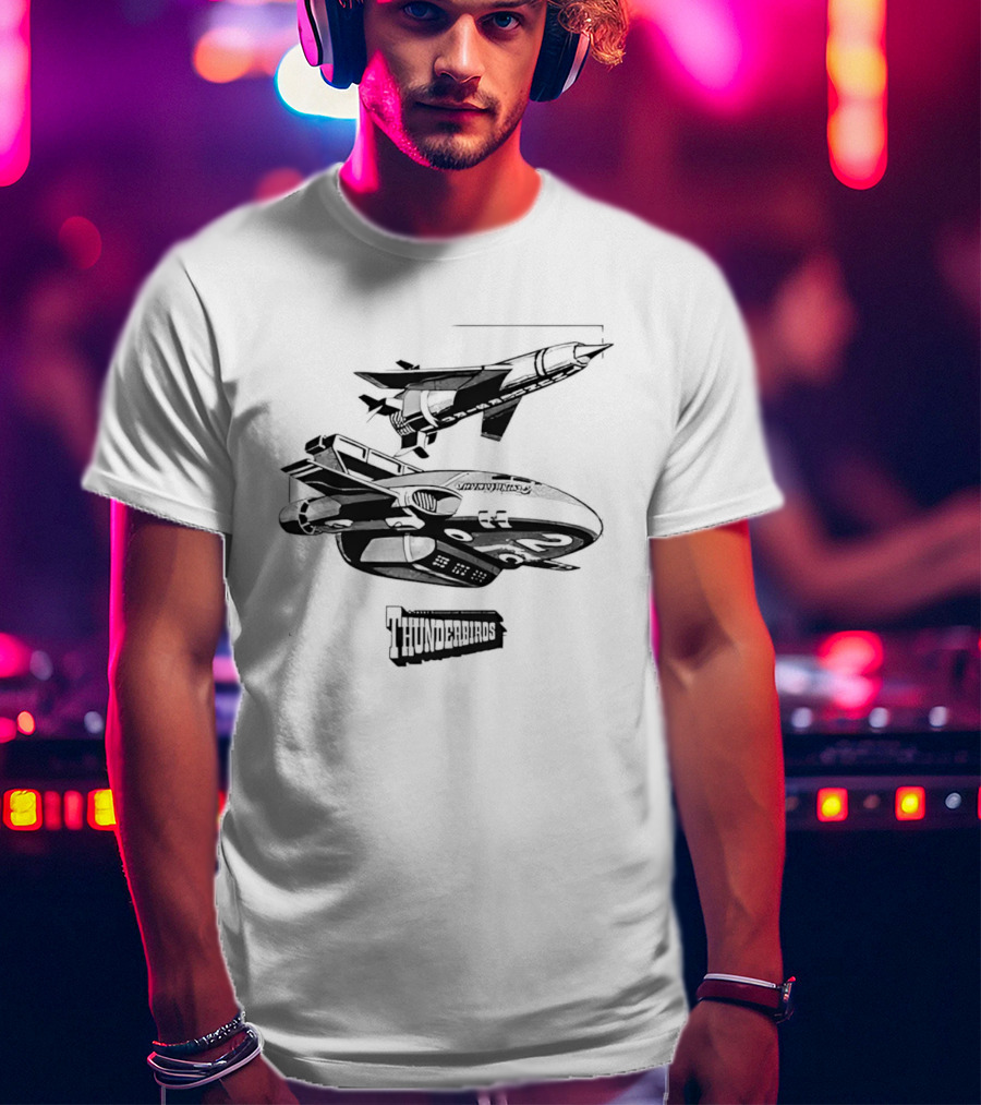 Thunderbirds Rocket Spacecraft Flying Line T-Shirt
