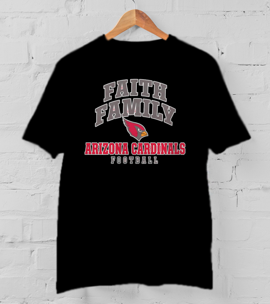 Arizona Cardinals Faith Family Football Bird Head T-Shirt