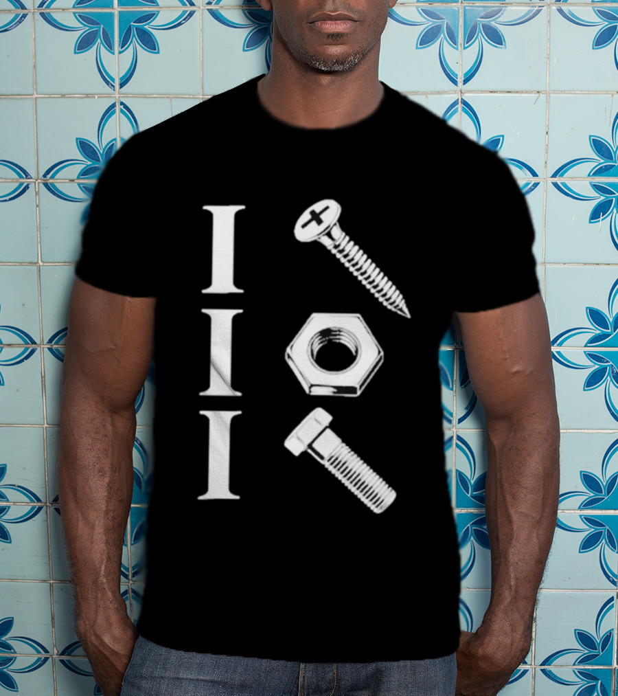 Back Mechanic Hardware Tool Screw Hex Bolt Nut T-Shirt
