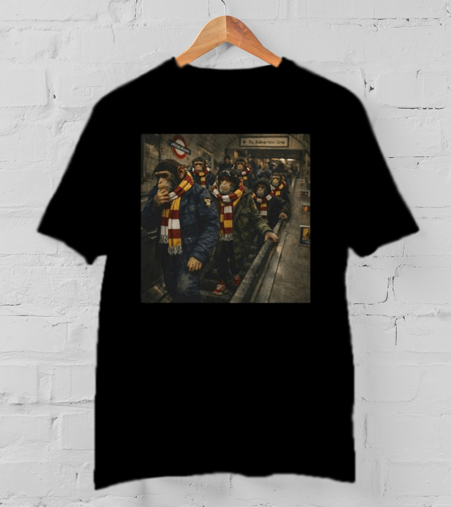 Bradford City Northern Monkeys Terrace London Underground Soccer Fans T-Shirt