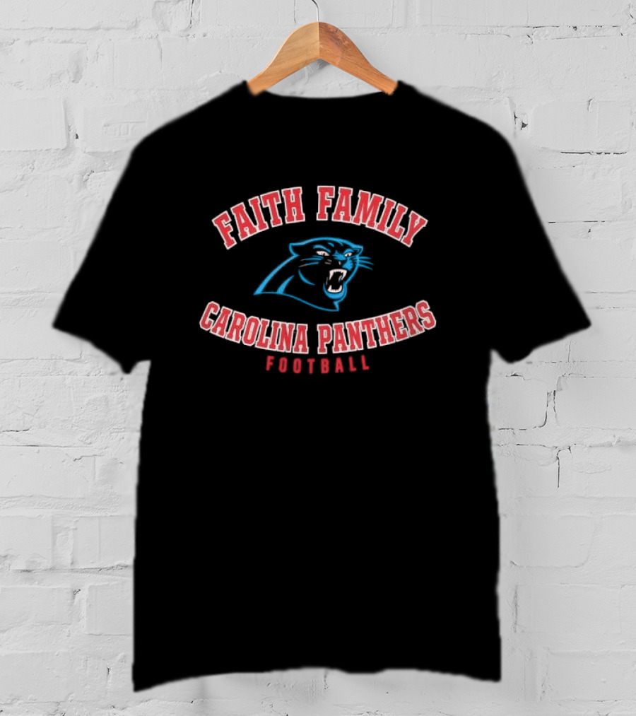 Carolina Panthers Faith Family Football Roaring Panther T-Shirt