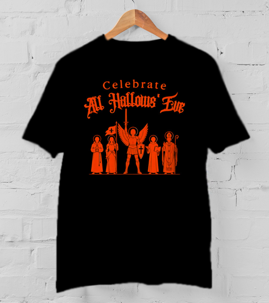 Celebrate All Hallows' Eve Catholic Saints Michael Joan Of Arc T-Shirt