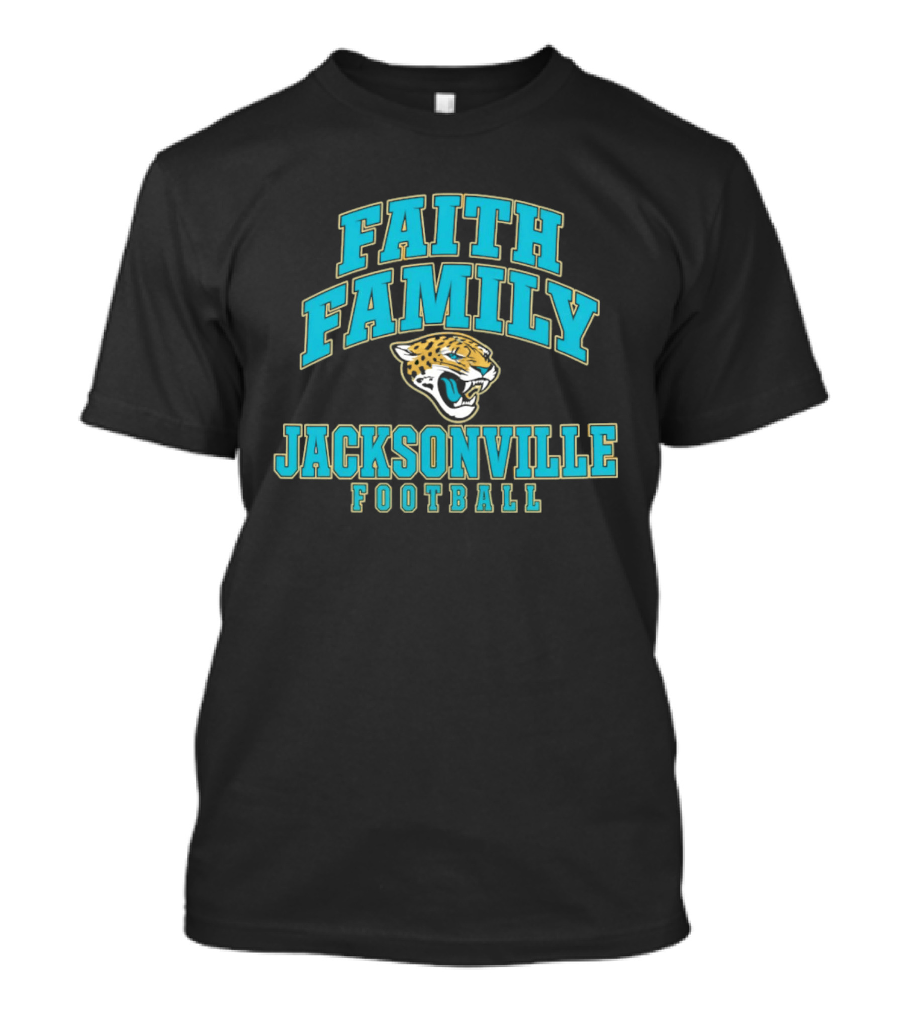 Faith Family Jacksonville Football Snarling Head Profile T-Shirt