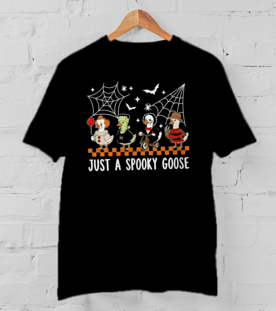 Halloween Goose Costume Parade Horror Movie Inspiration Spooky Four Geese T-Shirt