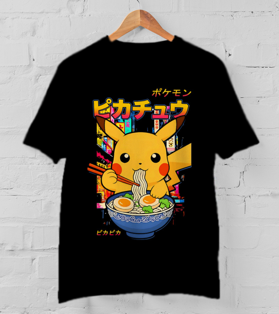 Pika Ramen Pikachu Pokémon Noodles Japan T-Shirt