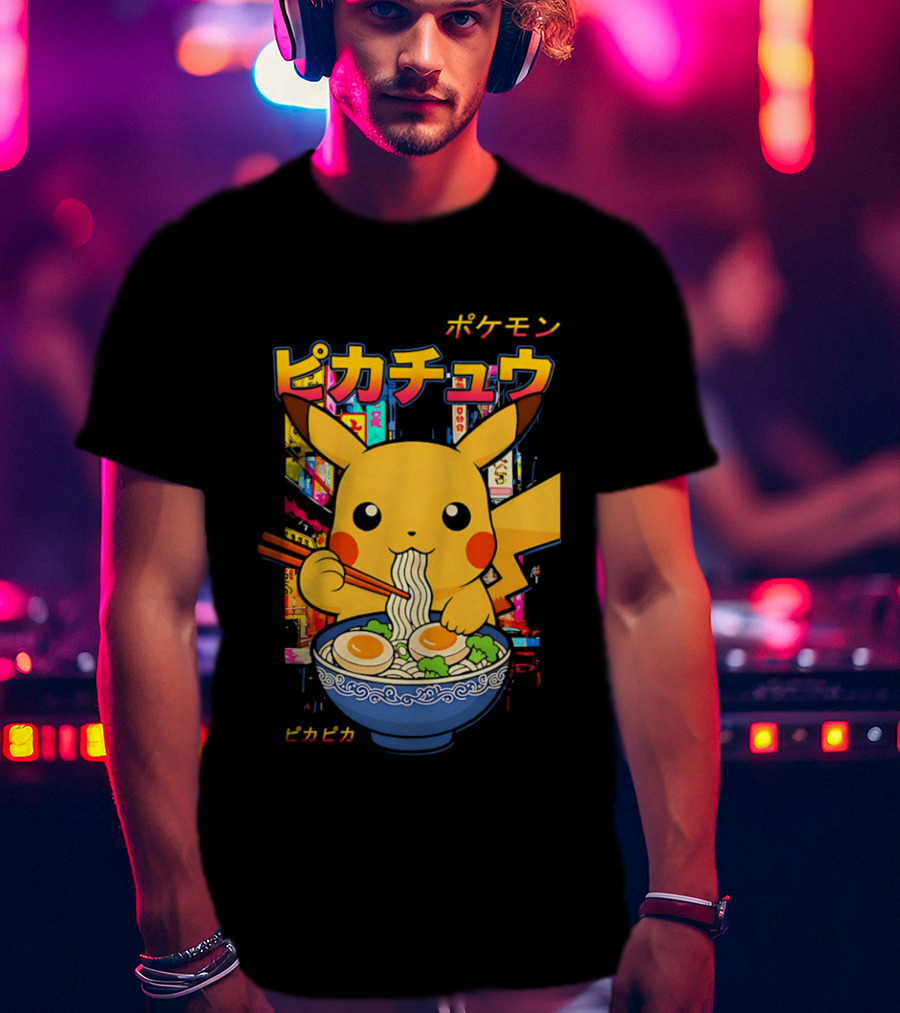 Pika Ramen Pikachu Pokémon Noodles Japan T-Shirt