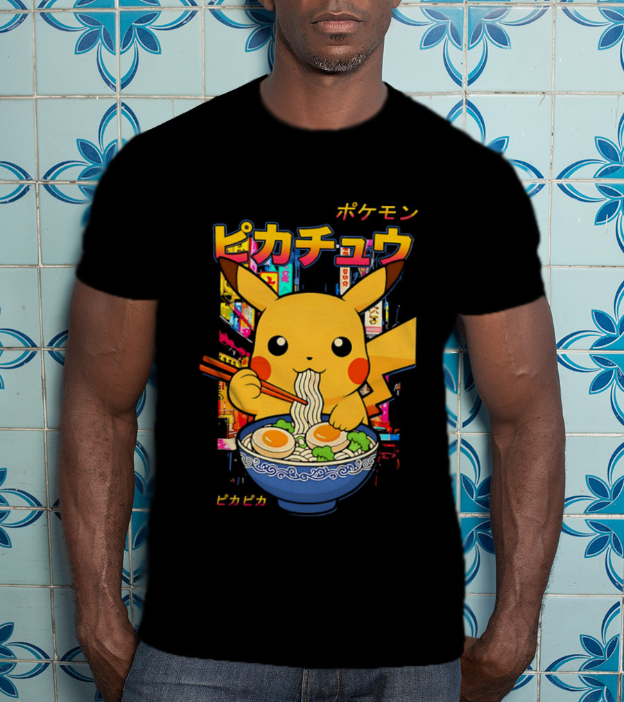 Pika Ramen Pikachu Pokémon Noodles Japan T-Shirt