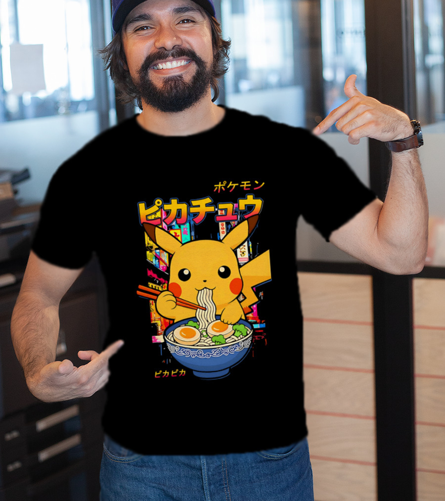 Pika Ramen Pikachu Pokémon Noodles Japan T-Shirt