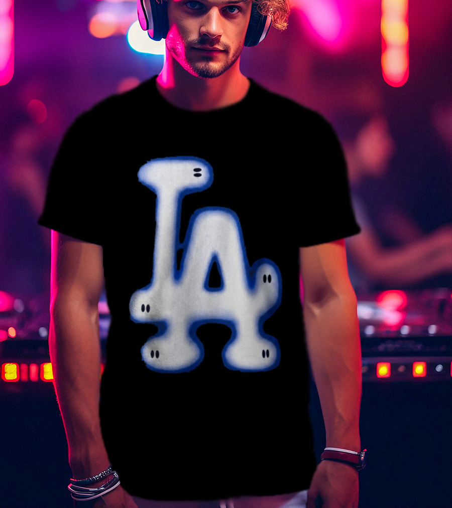 LA Dodgers Blue Ghost Airbrush T-Shirt