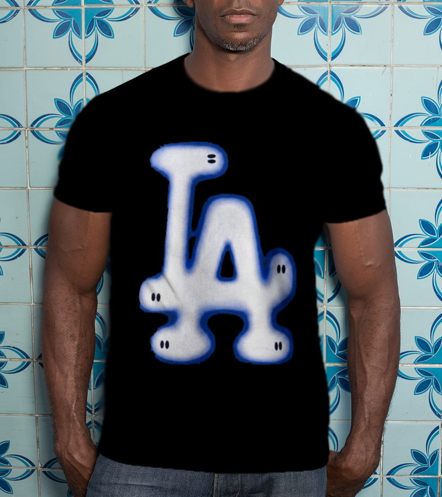 LA Dodgers Blue Ghost Airbrush T-Shirt