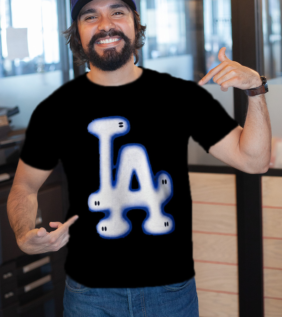 LA Dodgers Blue Ghost Airbrush T-Shirt