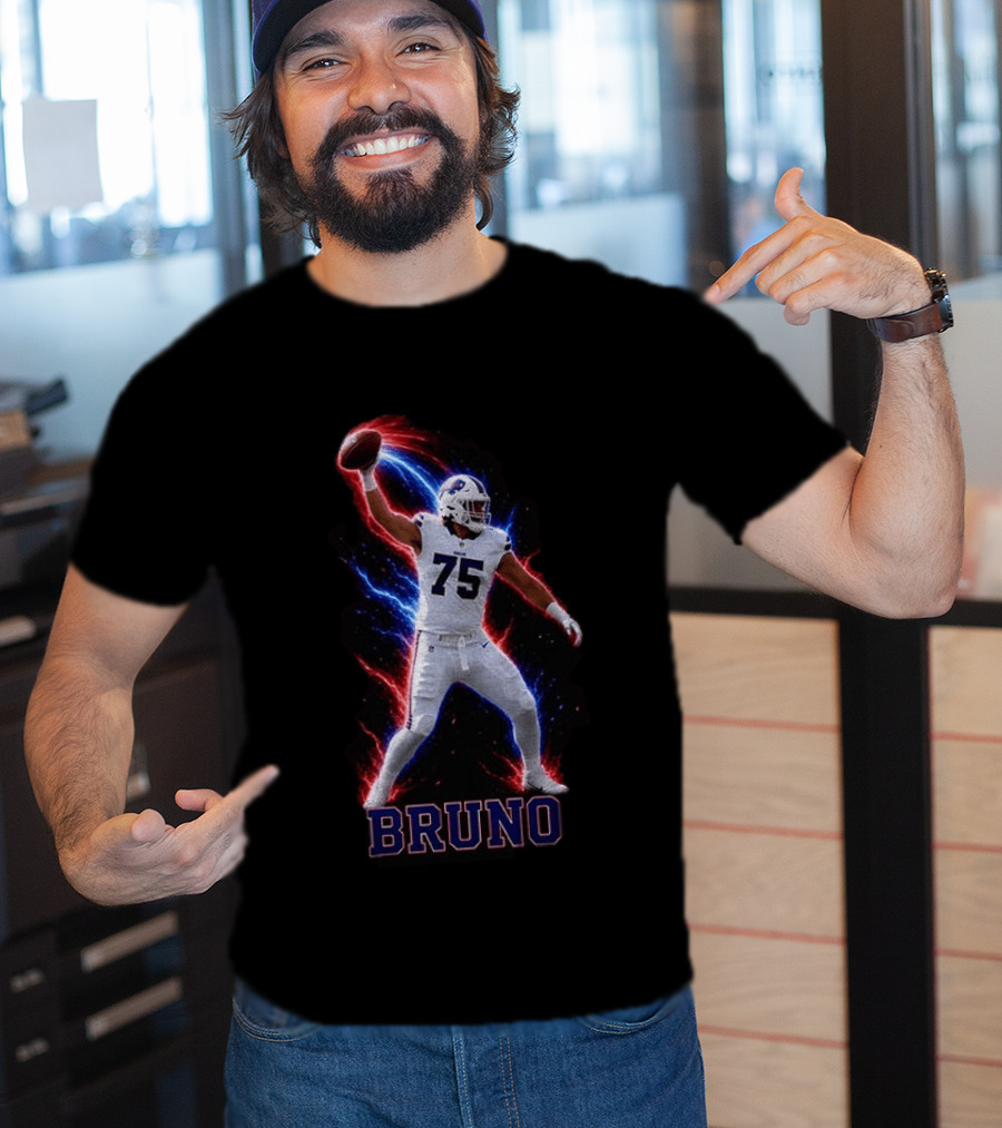Bruno Buffalo Bills 75 Electric Burst Football T-Shirt