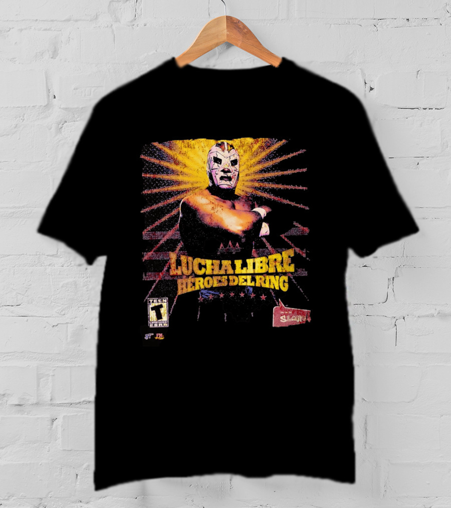 Lucha Libre Héroes Del Ring Masked Wrestler Starburst T-Shirt