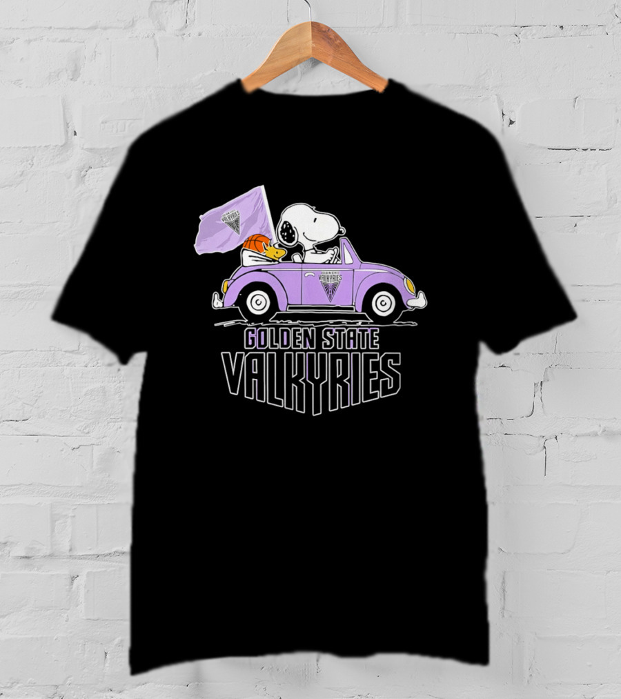 Golden State Valkyries Snoopy Volkswagen Beetle T-Shirt