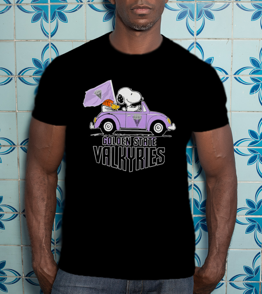 Golden State Valkyries Snoopy Volkswagen Beetle T-Shirt