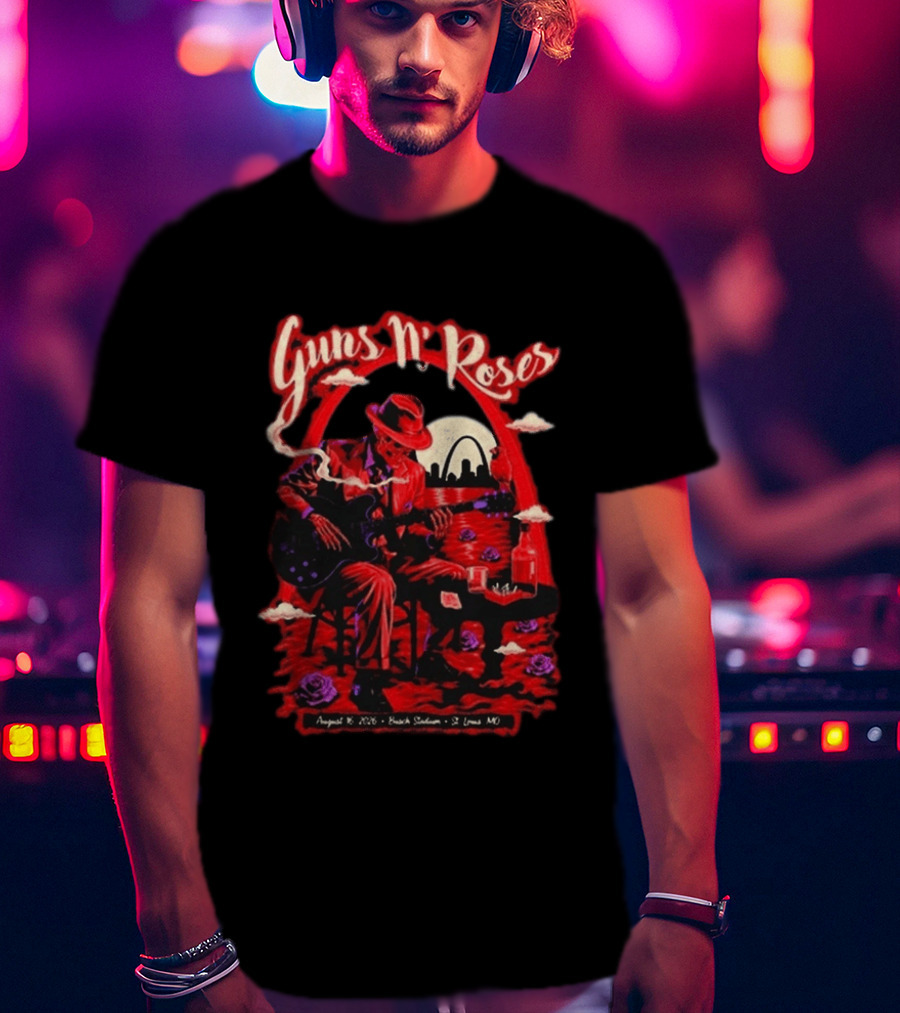 Guns N' Roses August 16 2026 St. Louis MO Busch Stadium Tour T-Shirt