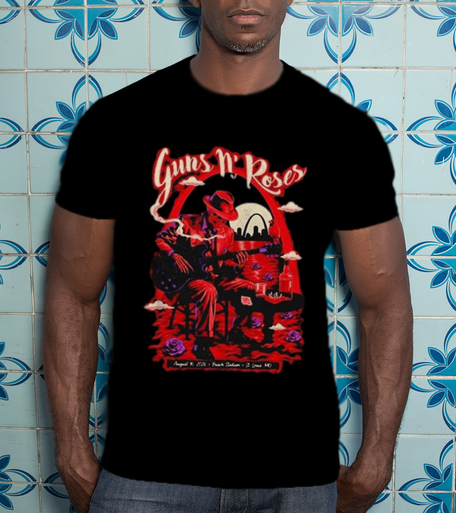 Guns N' Roses August 16 2026 St. Louis MO Busch Stadium Tour T-Shirt