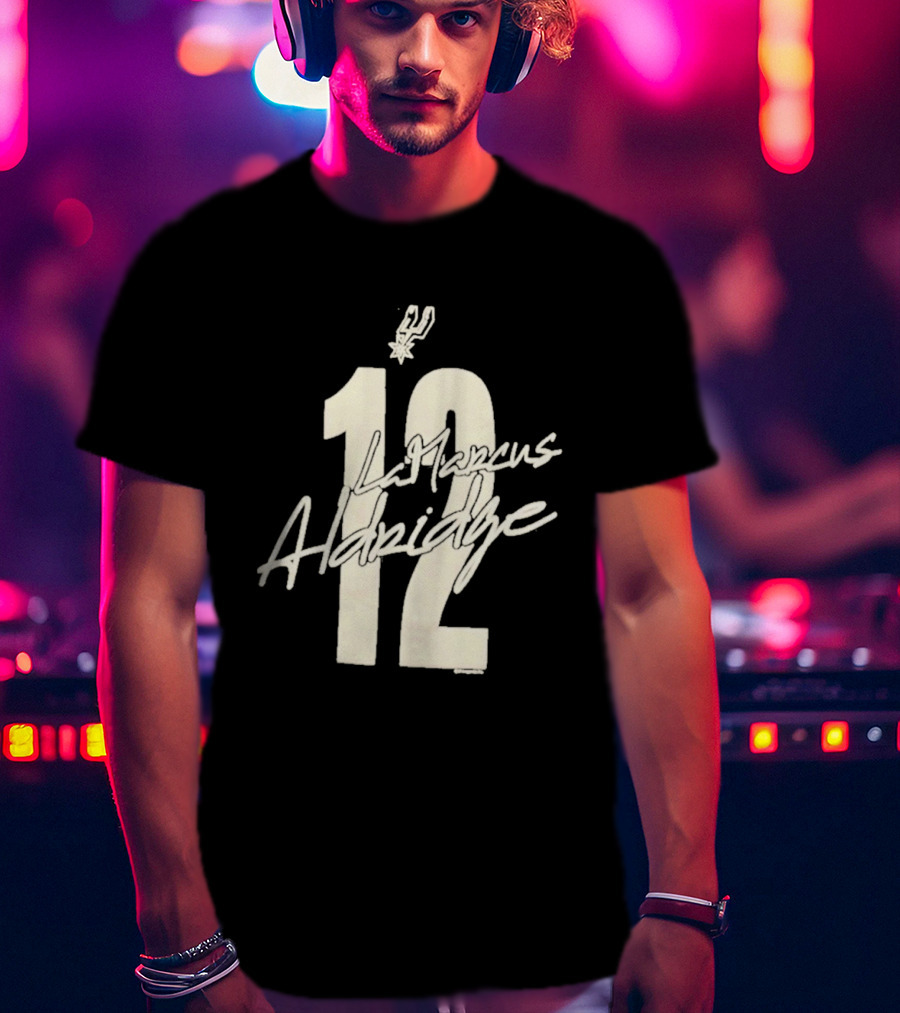 San Antonio Spurs LaMarcus Aldridge 12 NBA 2010s T-Shirt