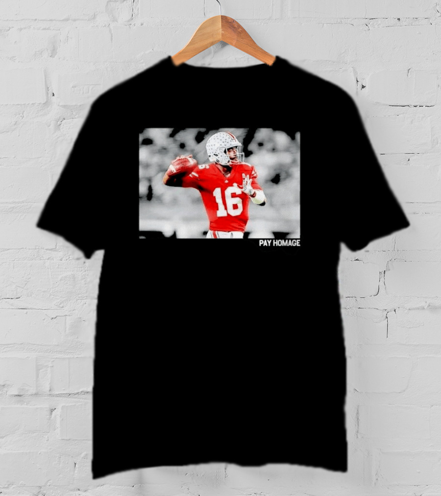 Ohio State Buckeyes Pay Homage Red Quarterback Football Jersey T-Shirt