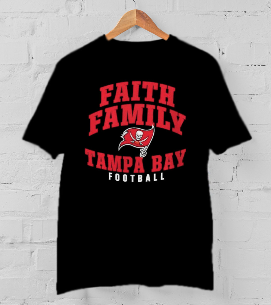 Faith Family Tampa Bay Football Pirate Flag Skull T-Shirt