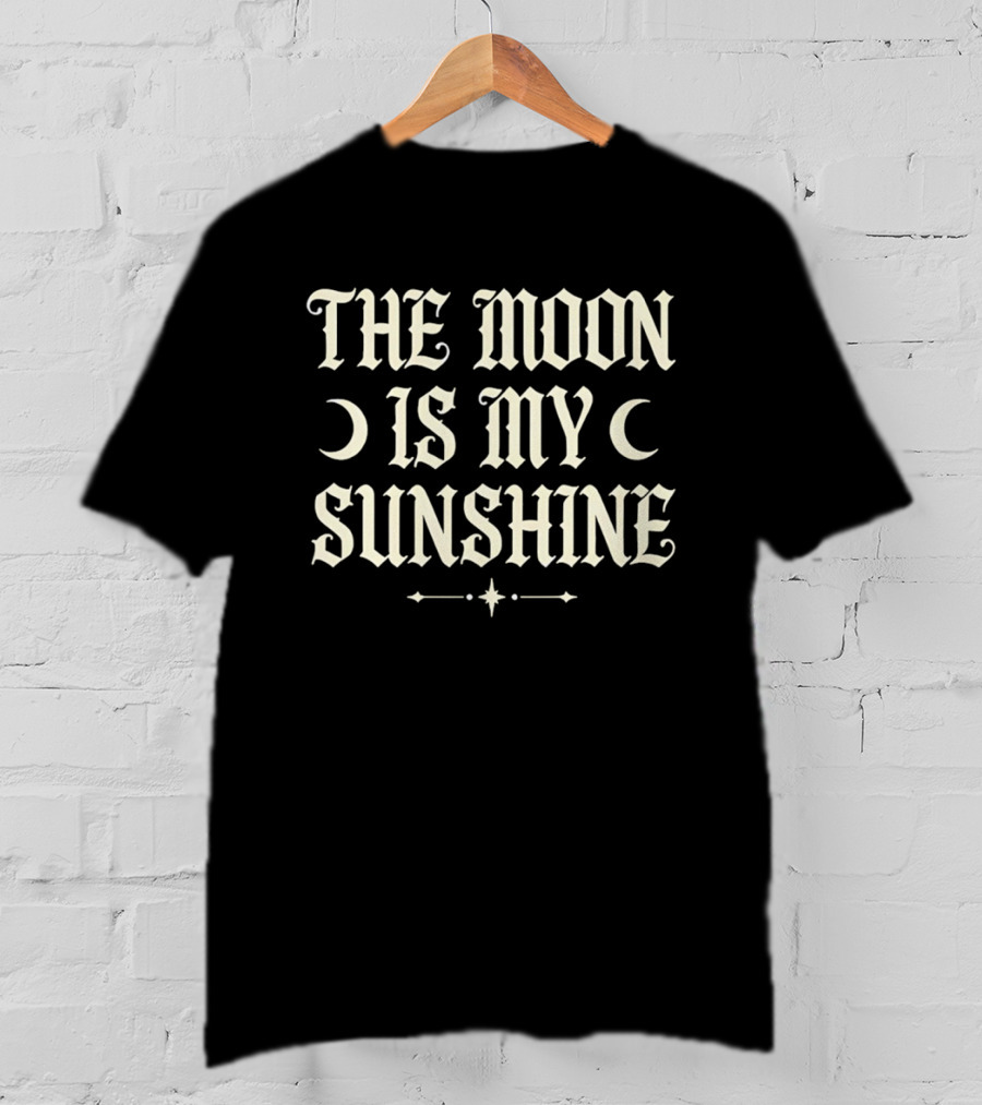 The Moon Is My Sunshine Gothic Crescent Star T-Shirt