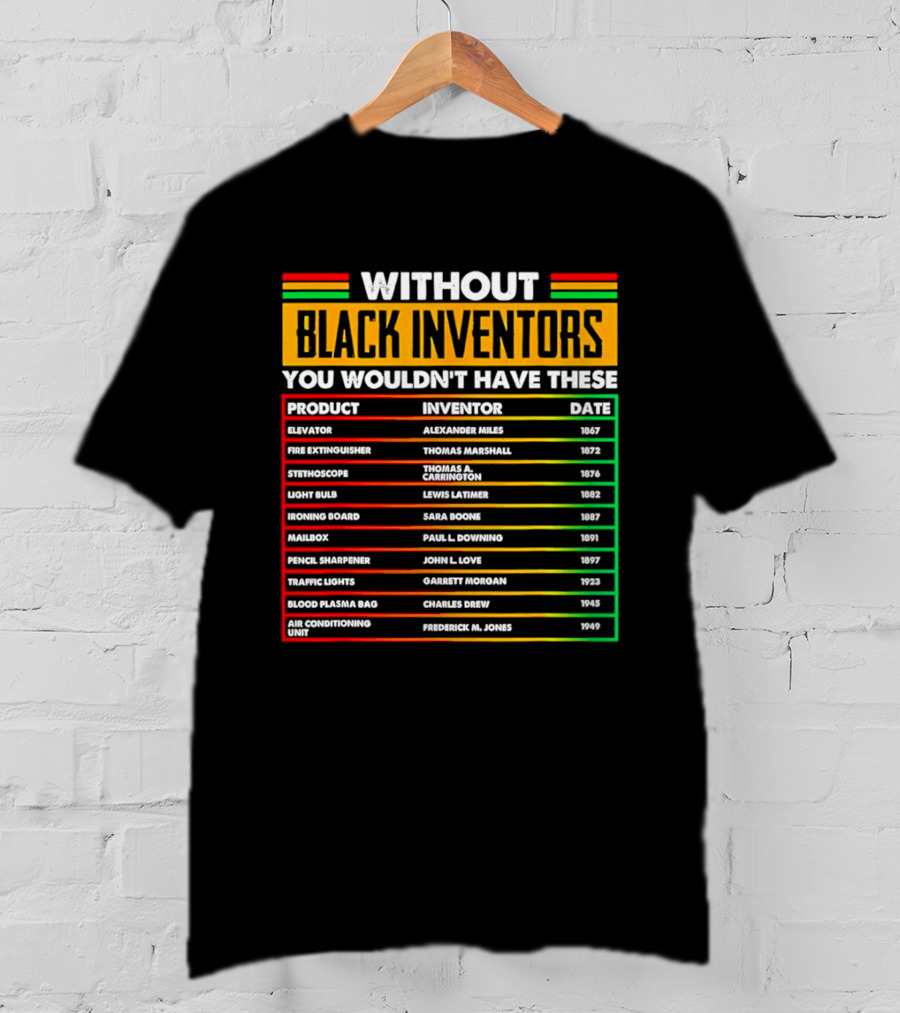 Without Black Inventors You Wouldn't Have Elevators Fire Extinguishers Stethoscopes And More T-Shirt